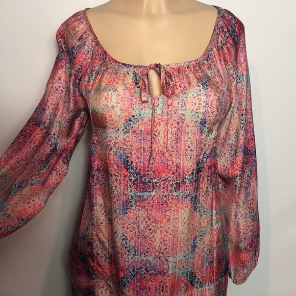 Tangerine NYC Roselette Long Sleeve Boho Top - Picture 5 of 8